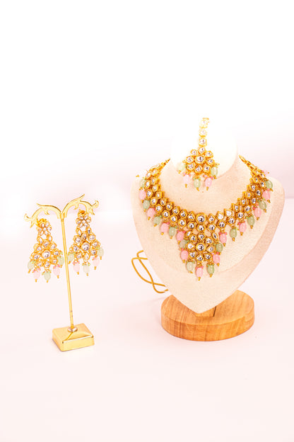 Noor's Legacy Red Kundan Necklace Set