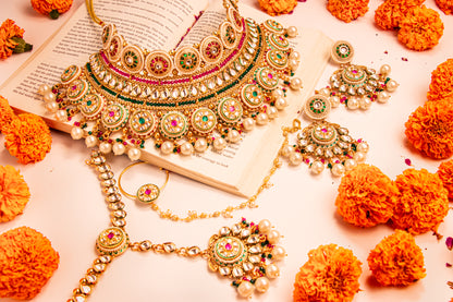 Padmavati's Grace Semi Bridal Necklace Set