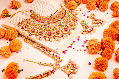 Chandrika Semi Bridal Kundan Necklace Set