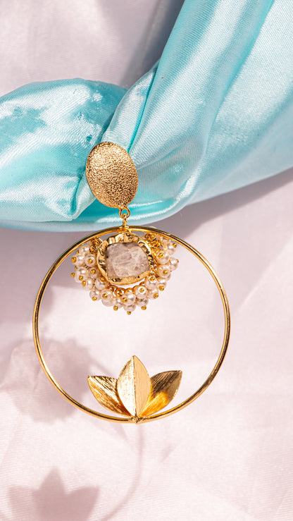 Midnight Blossom Greek Earrings