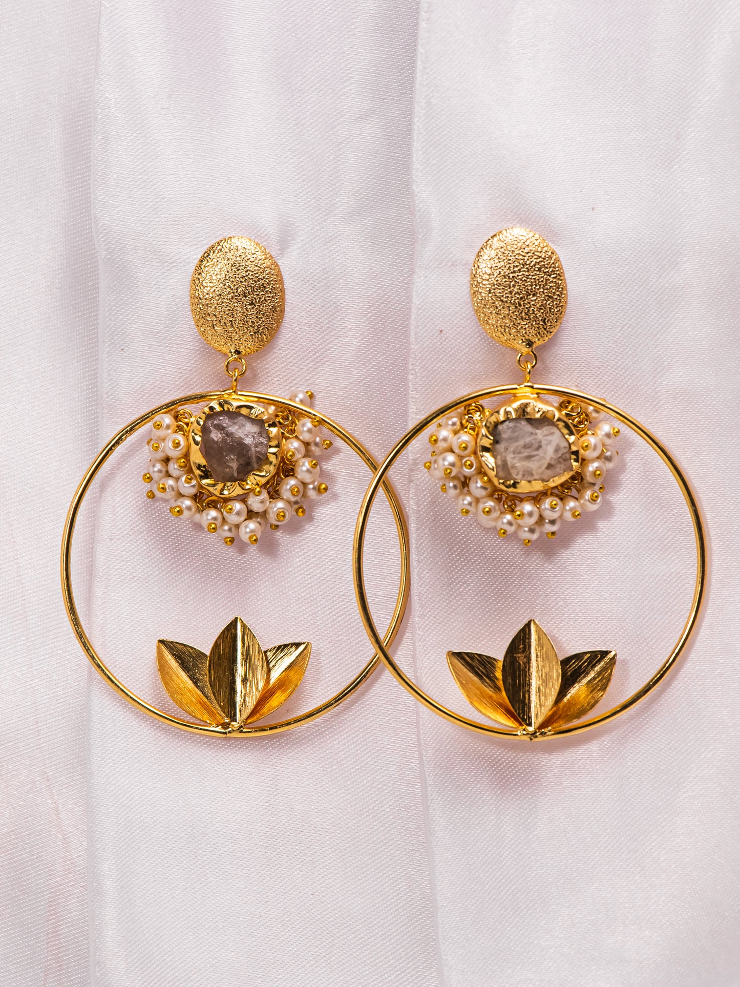 Midnight Blossom Greek Earrings