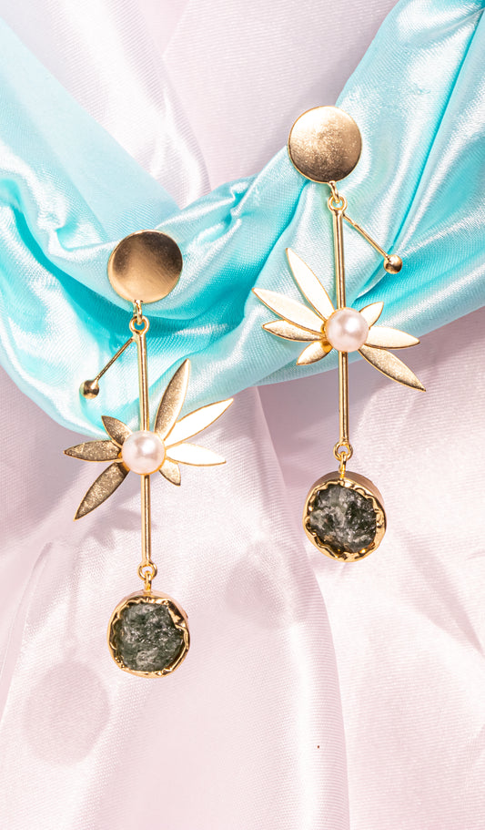 Silver Strategos Greek Earrings