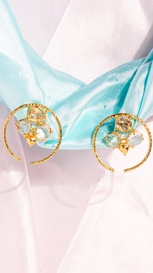 Dual Realm Spark Greek Earrings