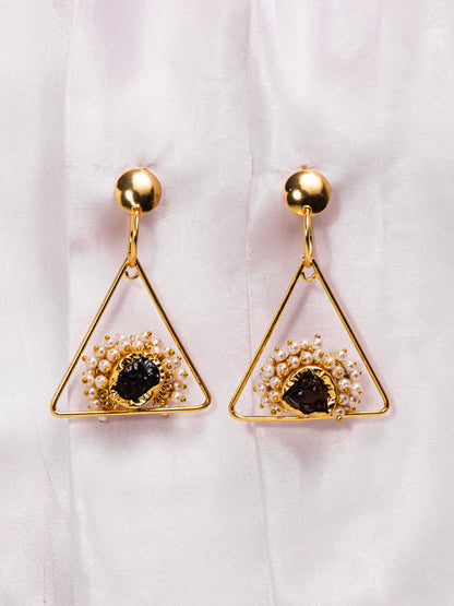 Shadow Flame Greek Earrings