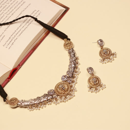 Midnight Whisper White Necklace Set