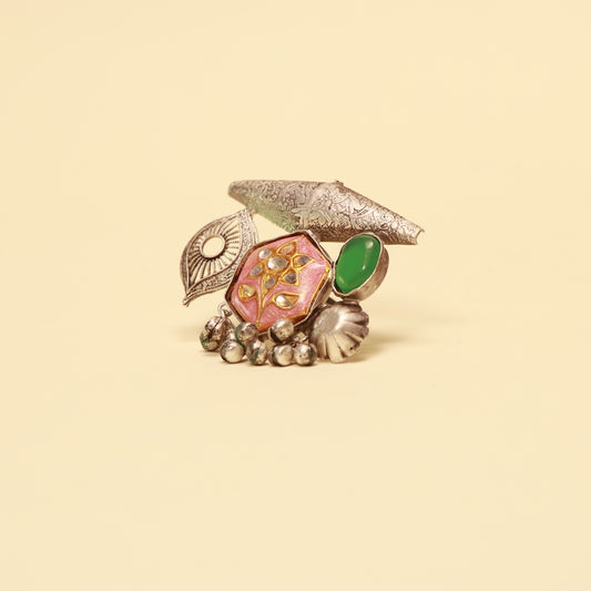 Metallic-Ember- Adjustable Ring