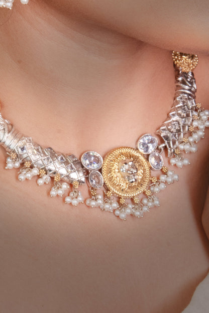 Midnight Whisper White Necklace Set - ELYSIAN GODDESS