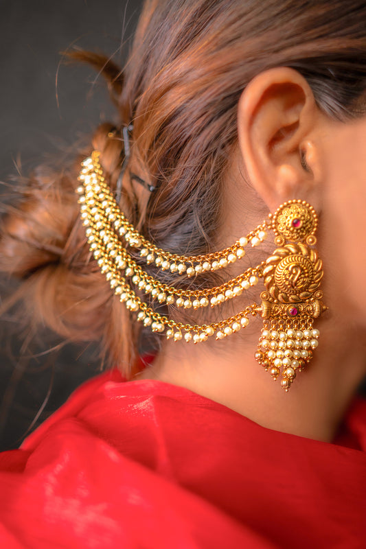 Jewel of Chittor Padmavati Pearl Earrings