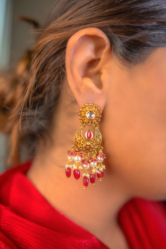 Mystic Blossom Kundan Earrings