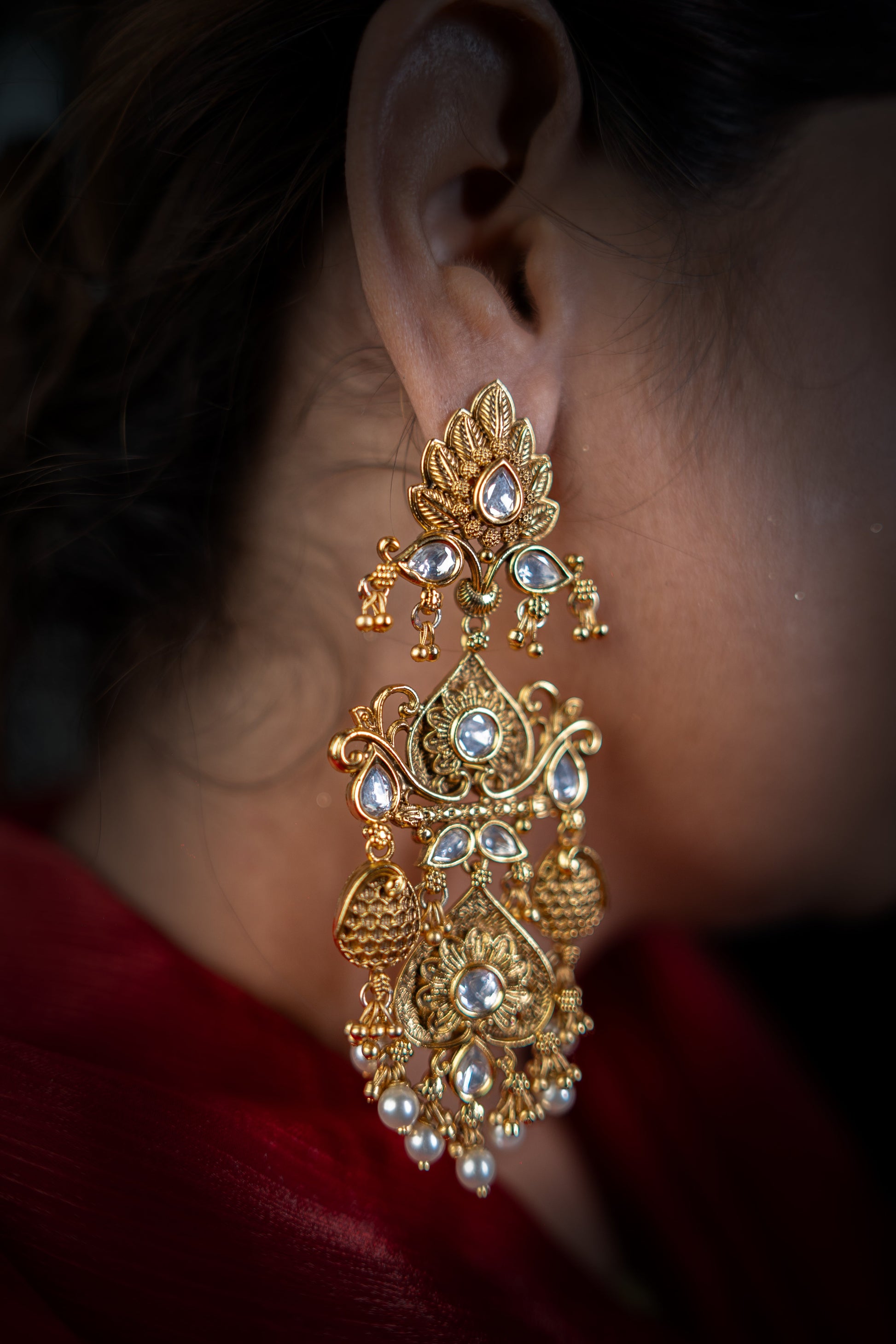 Padmavati Mirage Polki Earrings - ELYSIAN GODDESS