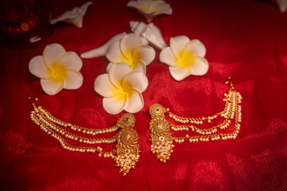 Jewel of Chittor Pearl Earrings - ELYSIAN GODDESS