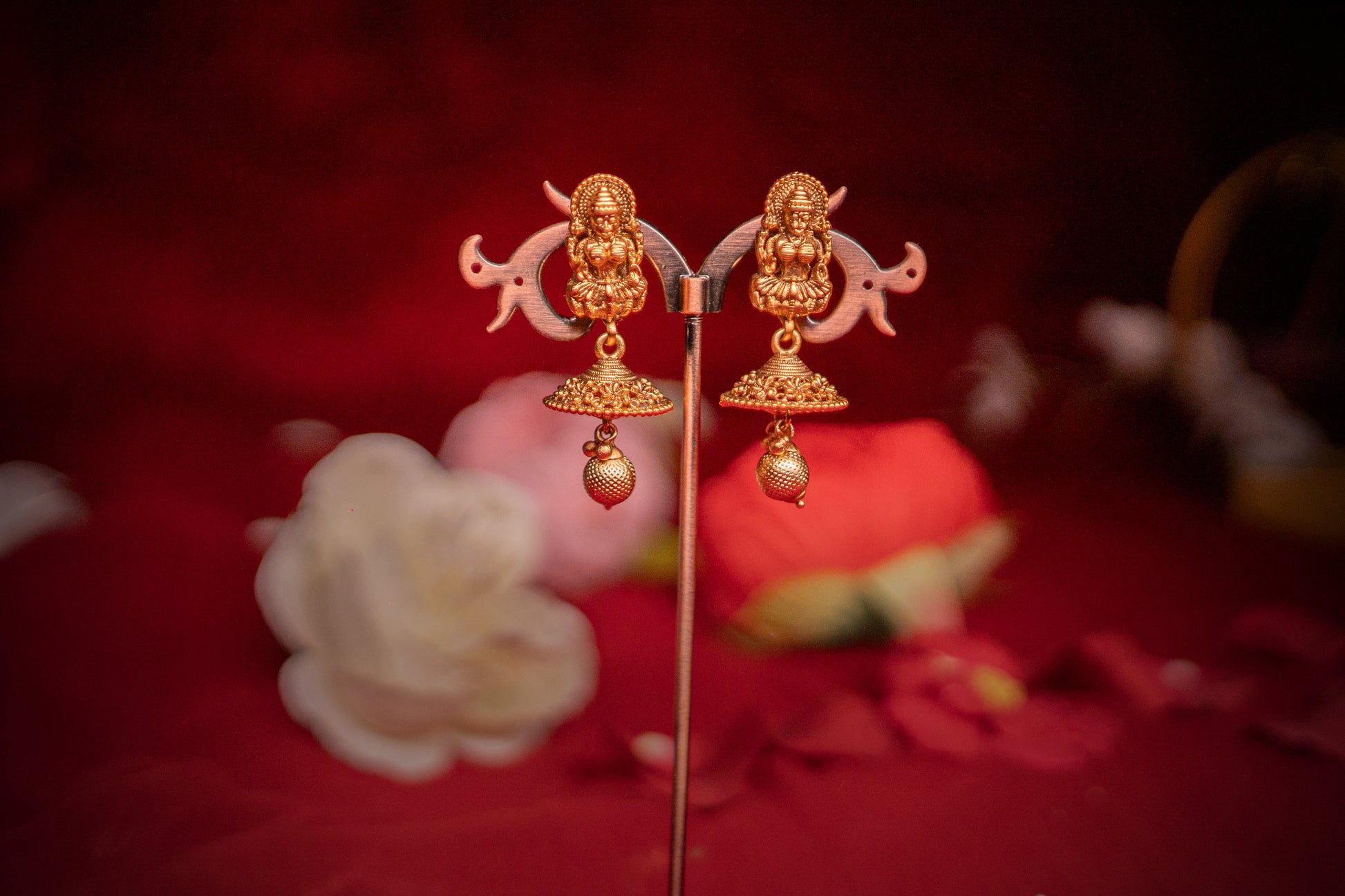 Graceful Padmavati Laxmi Ji Earrings - ELYSIAN GODDESS