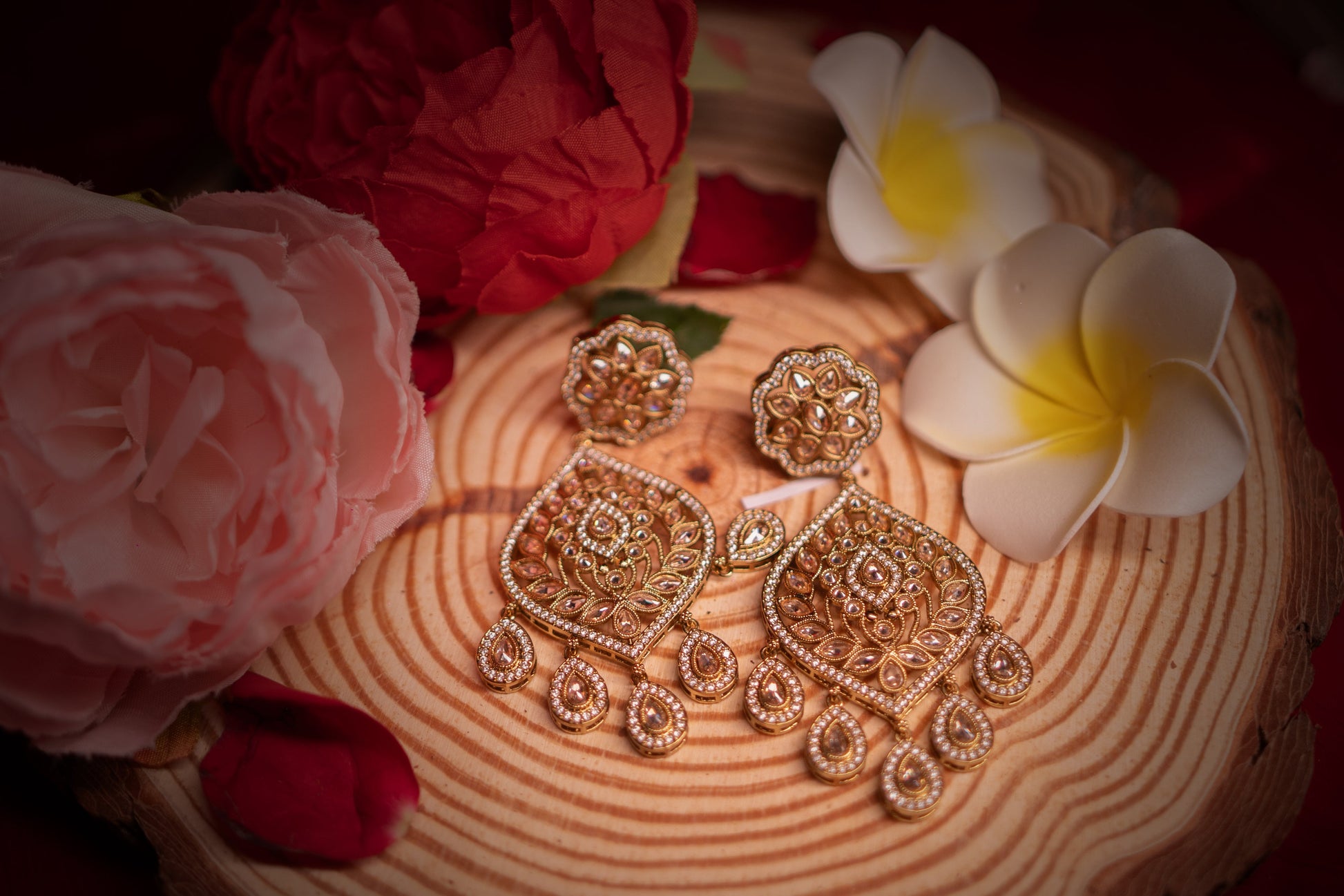 Radiant Jewel Polki Earrings - ELYSIAN GODDESS