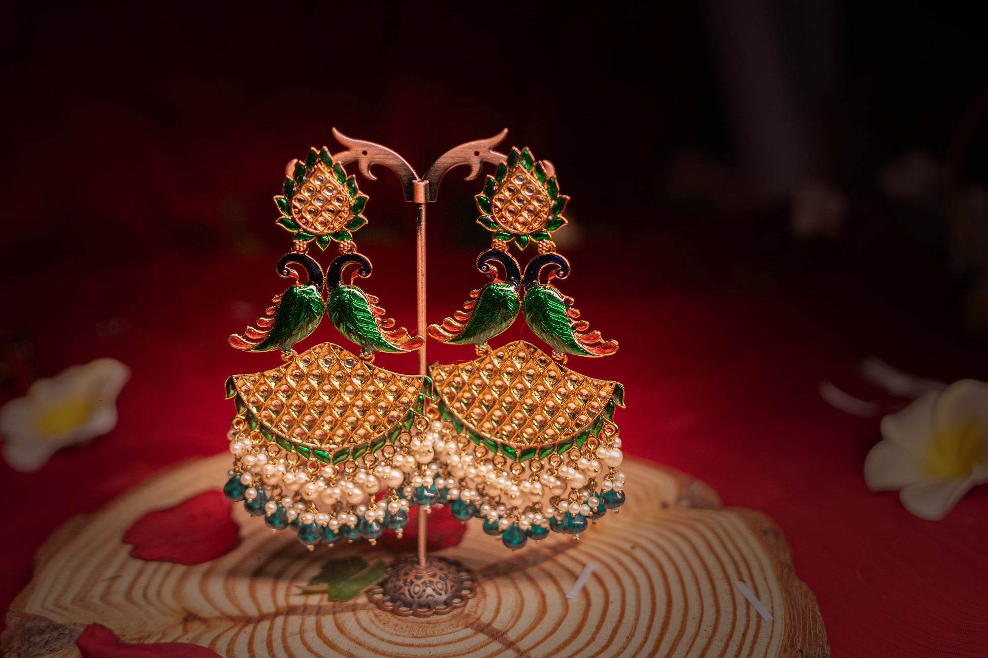 Gilded Grace Kundan Earrings - ELYSIAN GODDESS