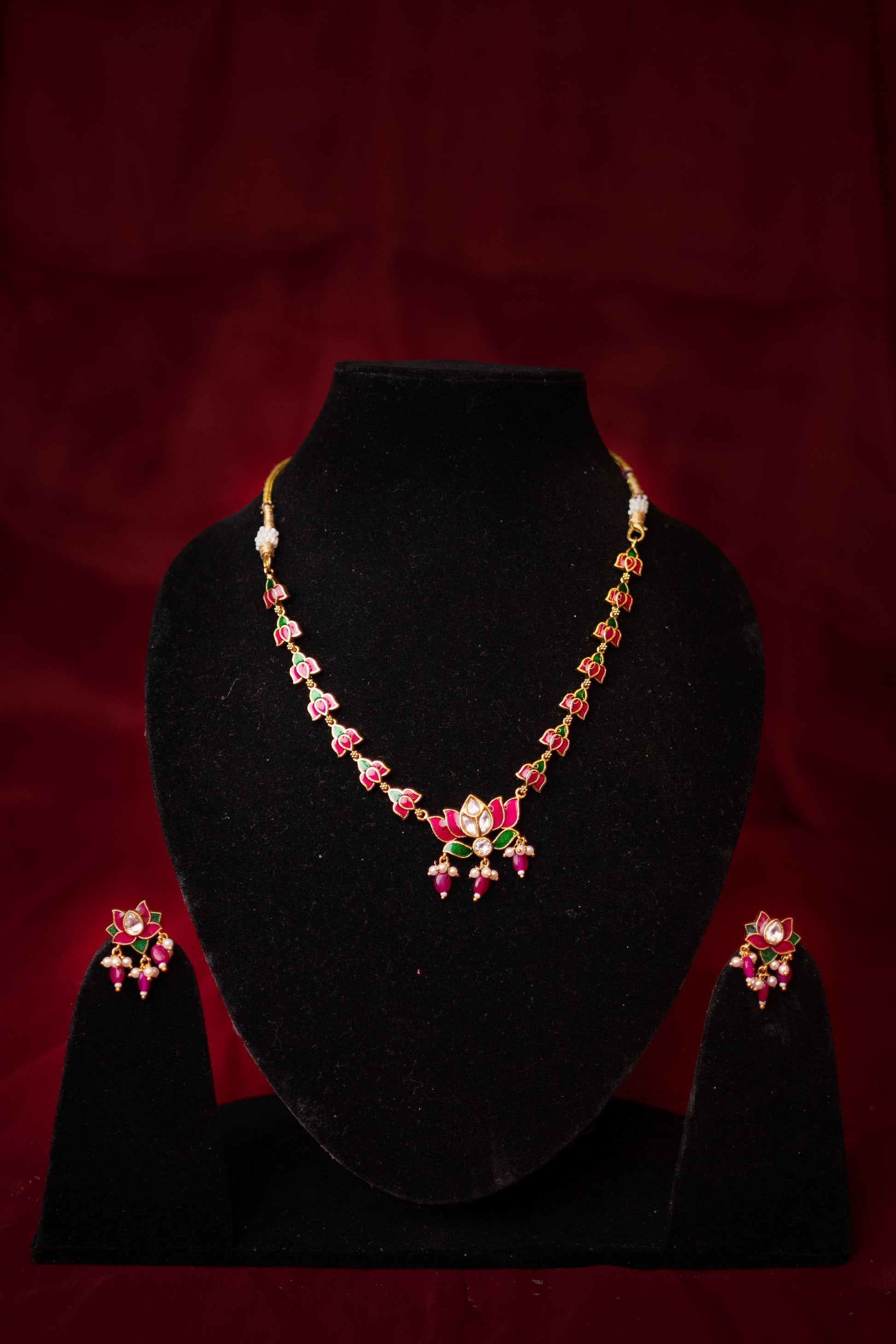 Regal Padma Necklace Set - ELYSIAN GODDESS