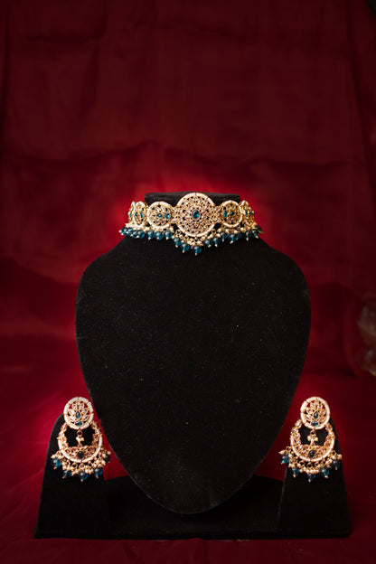 Lotus Dream Polki Necklace Set - ELYSIAN GODDESS