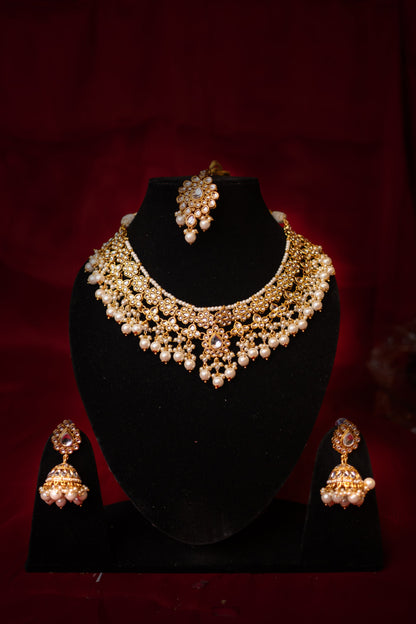 Jahan's Allure Kundan Necklace Set - ELYSIAN GODDESS
