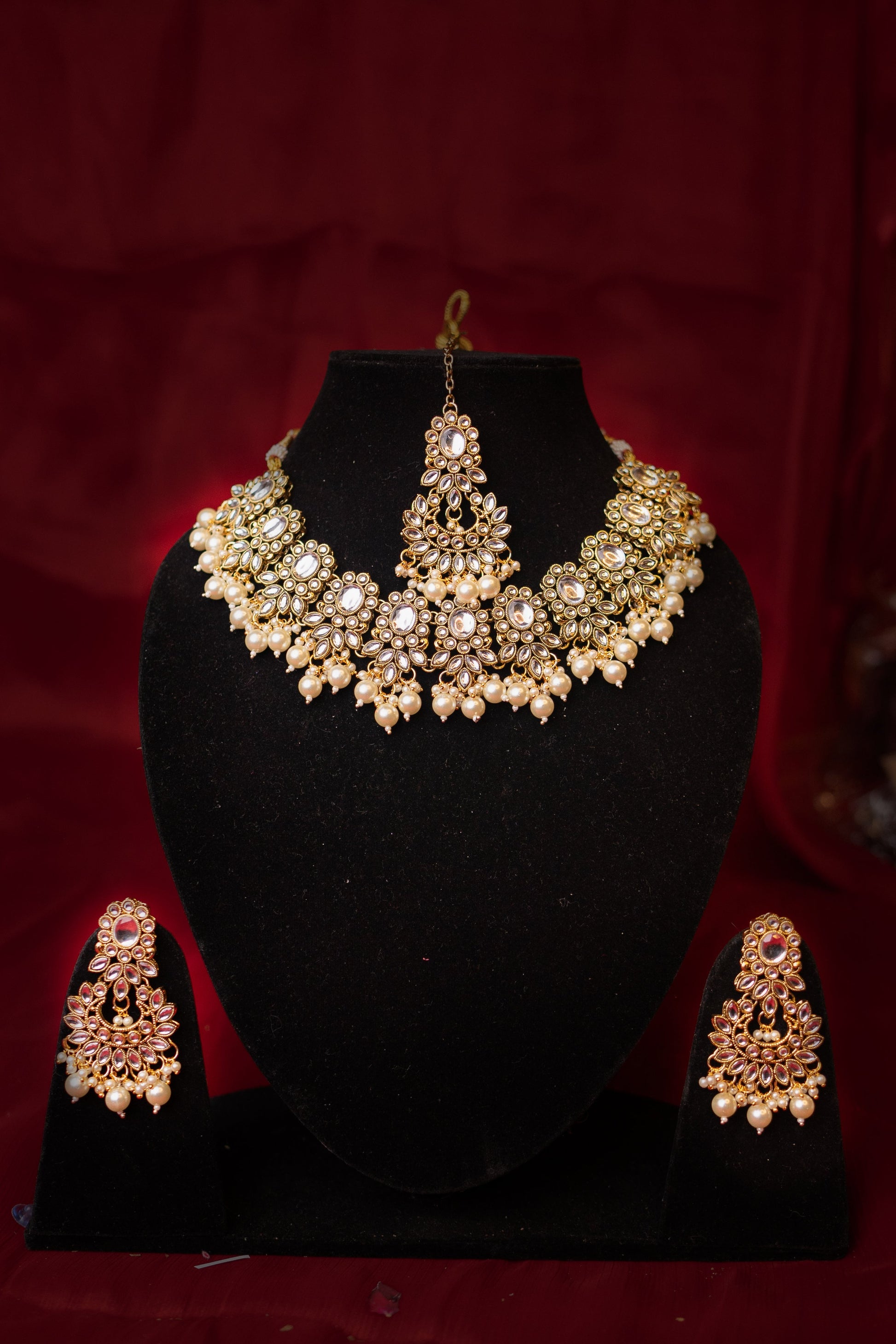 Jahan's Majesty Kundan Necklace Set - ELYSIAN GODDESS