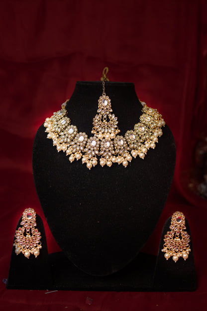 Jahan's Majesty Kundan Necklace Set - ELYSIAN GODDESS
