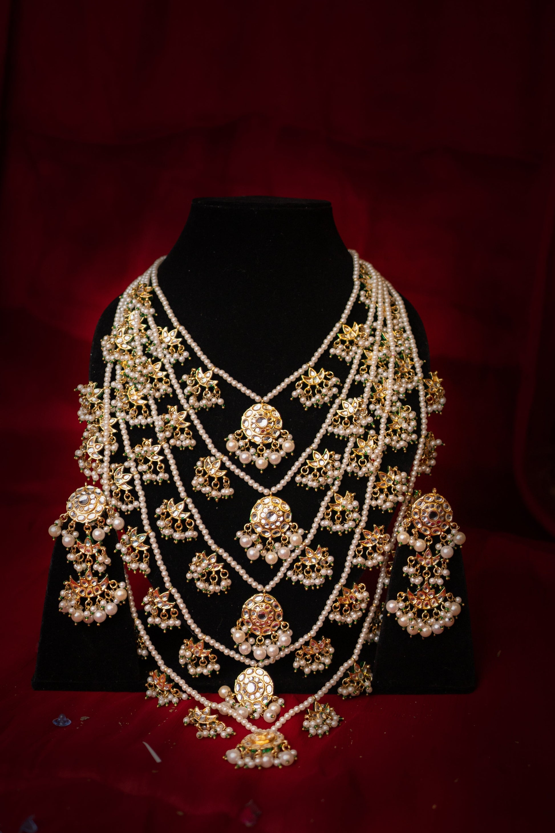 Jahan's Luster Long Kundan Necklace Set - ELYSIAN GODDESS