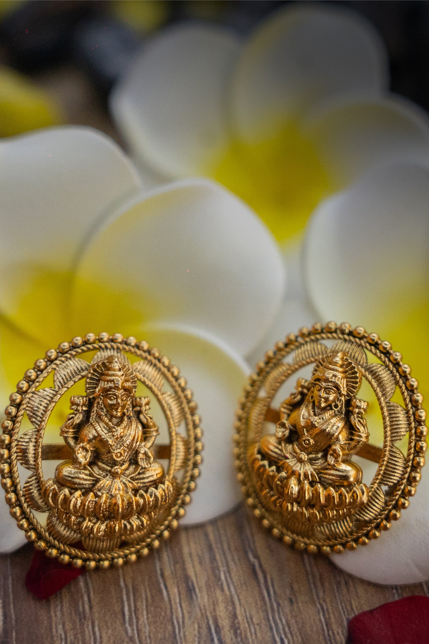 Queen’s Blossom Padmavati Golden Earrings