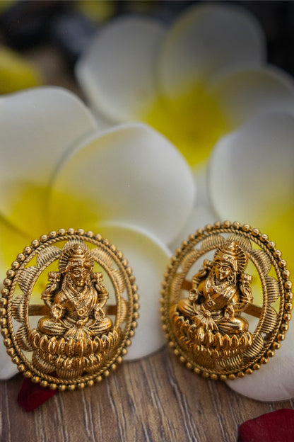 Queen’s Blossom Padmavati Golden Earrings