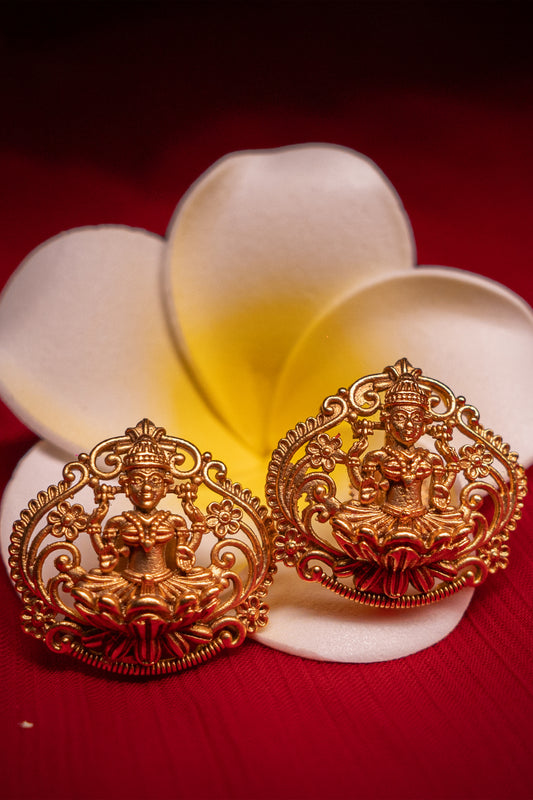 Meenakshi Golden Earrings