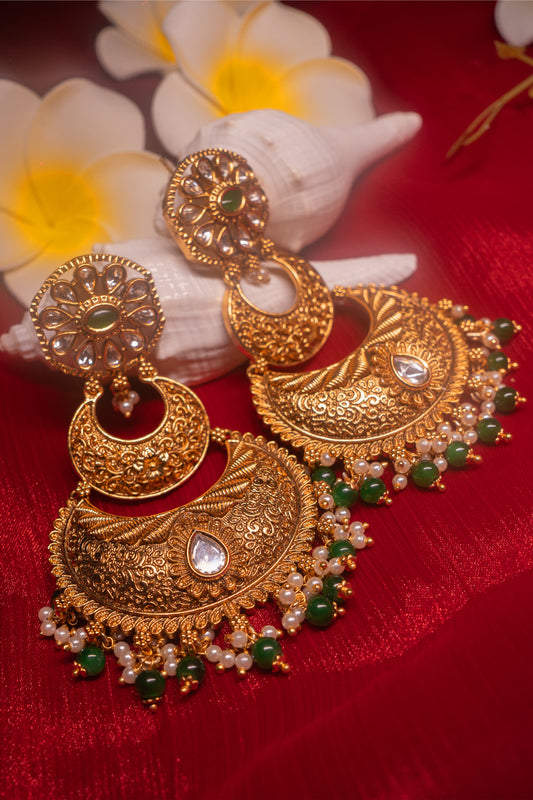 Ethereal Warrior Kundan Padmavati Earrings
