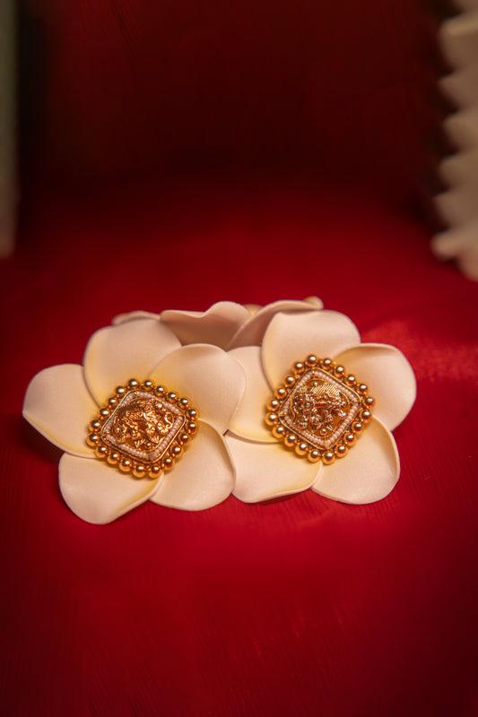 Radiance of Padmavati Golden Earrings
